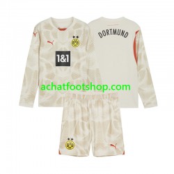 Maillot Borussia Dortmund Gardien Domicile Tenue pour Enfant 2024-2025 Manche Longue