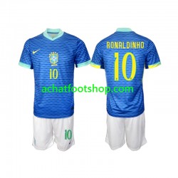 Maillot Brésil Ronaldinho 10 Extérieur Tenue pour Enfant 2024 Manche Courte Maillot Brésil Ronaldinho 10 Extérieur Tenue pour Enfant 2024 Manche Courte