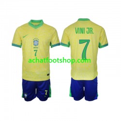 Maillot Brésil VINI JR 7 Domicile Tenue pour Enfant 2024 Manche Courte Maillot Brésil VINI JR 7 Domicile Tenue pour Enfant 2024 Manche Courte