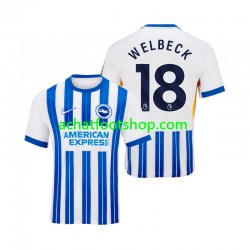 Maillot Brighton & Hove Albion WELBECK 18 Domicile Tenue pour Homme 2024-2025 Manche Courte