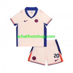 Maillot Chelsea Cole Palmer 20 Extérieur Tenue pour Enfant 2024-2025 Manche Courte