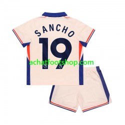 Maillot Chelsea Jadon Sancho 19 Extérieur Tenue pour Enfant 2024-2025 Manche Courte
