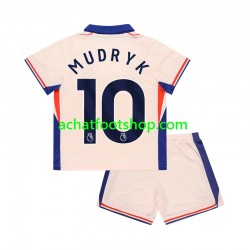 Maillot Chelsea Mychajlo Mudryk 10 Extérieur Tenue pour Enfant 2024-2025 Manche Courte