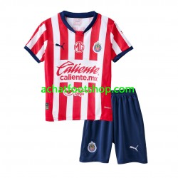 Maillot Deportivo Guadalajara Domicile Tenue pour Enfant 2024-2025 Manche Courte Maillot Deportivo Guadalajara Domicile Tenue pour Enfant 2024-2025 Manche Courte