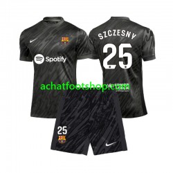 Maillot FC Barcelone Wojciech Szczesny 25 Gardien Extérieur Tenue pour Enfant 2024-2025 Manche Courte