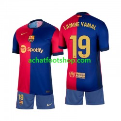 Maillot FC Barcelone Lamine Yamal 19 Domicile Tenue pour Enfant 2024-2025 Manche Courte
