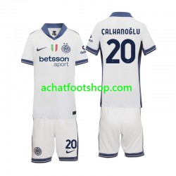 Maillot Inter Milan Hakan Calhanoglu 20 Extérieur Tenue pour Enfant 2024-2025 Manche Courte