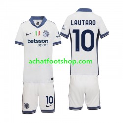 Maillot Inter Milan Lautaro 10 Extérieur Tenue pour Enfant 2024-2025 Manche Courte