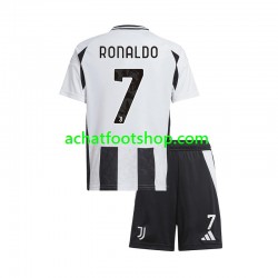Maillot Juventus Cristiano Ronaldo 7 Domicile Tenue pour Enfant 2024-2025 Manche Courte