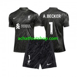 Maillot Liverpool Alisson Becker 1 Gardien Domicile Tenue pour Enfant 2024-2025 Manche Courte