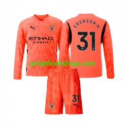 Maillot Manchester City Ederson Moraes 31 Gardien Extérieur Tenue pour Enfant 2024-2025 Manche Longue Maillot Manchester City Ederson Moraes 31 Gardien Extérieur Tenue pour Enfant 2024-2025 Manche Longue
