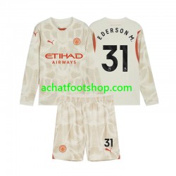 Maillot Manchester City Ederson Moraes 31 Gardien 3ème Tenue pour Enfant 2024-2025 Manche Longue Maillot Manchester City Ederson Moraes 31 Gardien 3ème Tenue pour Enfant 2024-2025 Manche Longue