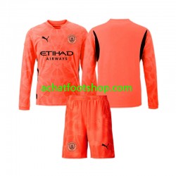 Maillot Manchester City Gardien Extérieur Tenue pour Enfant 2024-2025 Manche Longue