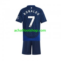 Maillot Manchester United Cristiano Ronaldo 7 Extérieur Tenue pour Enfant 2024-2025 Manche Courte