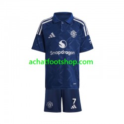 Maillot Manchester United Cristiano Ronaldo 7 Extérieur Tenue pour Enfant 2024-2025 Manche Courte
