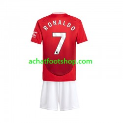 Maillot Manchester United Cristiano Ronaldo 7 Domicile Tenue pour Enfant 2024-2025 Manche Courte