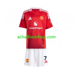 Maillot Manchester United Cristiano Ronaldo 7 Domicile Tenue pour Enfant 2024-2025 Manche Courte