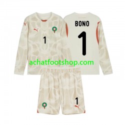Maillot Maroc Yassine Bounou 1 Gardien Extérieur Tenue pour Enfant 2024 Manche Longue