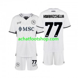 Maillot Naples Khvicha Kvaratskhelia 77 Extérieur Tenue pour Enfant 2024-2025 Manche Courte Maillot Naples Khvicha Kvaratskhelia 77 Extérieur Tenue pour Enfant 2024-2025 Manche Courte