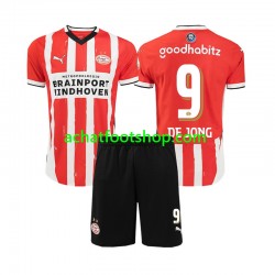 Maillot PSV Eindhoven DE JONG 9 Domicile Tenue pour Enfant 2024-2025 Manche Courte Maillot PSV Eindhoven DE JONG 9 Domicile Tenue pour Enfant 2024-2025 Manche Courte