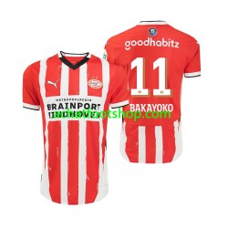 Maillot PSV Eindhoven Johan Bakayoko 11 Domicile Tenue pour Homme 2024-2025 Manche Courte