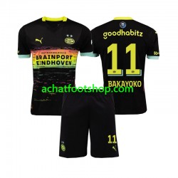 Maillot PSV Eindhoven Johan Bakayoko 11 Extérieur Tenue pour Enfant 2024-2025 Manche Courte