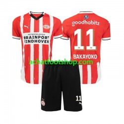 Maillot PSV Eindhoven Johan Bakayoko 11 Domicile Tenue pour Enfant 2024-2025 Manche Courte