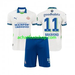 Maillot PSV Eindhoven Johan Bakayoko 11 3ème Tenue pour Enfant 2024-2025 Manche Courte