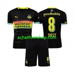 Maillot PSV Eindhoven Sergino Dest 8 Extérieur Tenue pour Enfant 2024-2025 Manche Courte