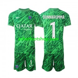 Maillot Paris Saint-Germain Gianluigi Donnarumma 1 Gardien Extérieur Tenue pour Enfant 2024-2025 Manche Courte