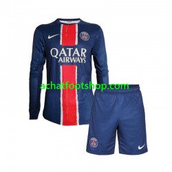 Maillot Paris Saint-Germain Domicile Tenue pour Enfant 2024-2025 Manche Longue