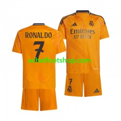 Maillot Real Madrid Cristiano Ronaldo 7 Extérieur Tenue pour Enfant 2024-2025 Manche Courte