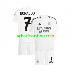 Maillot Real Madrid Cristiano Ronaldo 7 Domicile Tenue pour Enfant 2024-2025 Manche Courte