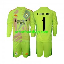 Maillot Real Madrid COURTOIS 1 Gardien 4ème Tenue pour Enfant 2024-2025 Manche Longue