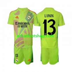 Maillot Real Madrid Lunin 13 Gardien 4ème Tenue pour Enfant 2024-2025 Manche Courte