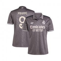 Maillot Real Madrid Mbappé 9 3ème Tenue pour Homme 2024-2025 Manche Courte