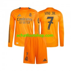Maillot Real Madrid Vinicius Junior 7 Extérieur Tenue pour Enfant 2024-2025 Manche Longue