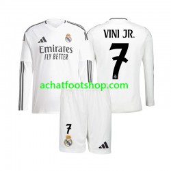 Maillot Real Madrid Vinicius Junior 7 Domicile Tenue pour Enfant 2024-2025 Manche Longue