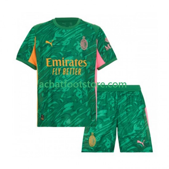 Maillot AC Milan Gardien Extérieur Tenue pour Enfant 2025-2026 Manche Courte