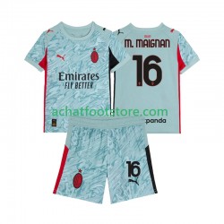 Maillot AC Milan Mike Maignan 16 Gardien Domicile Tenue pour Enfant 2025-2026 Manche Courte