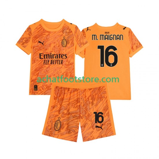 Maillot AC Milan Mike Maignan 16 Gardien 3ème Tenue pour Enfant 2025-2026 Manche Courte