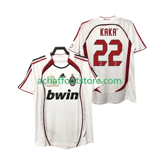 Maillot AC Milan KAKA 22 Rétro Extérieur Tenue pour Homme 2006 2007 Manche Courte