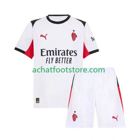Maillot AC Milan Extérieur Tenue pour Enfant 2025-2026 Manche Courte