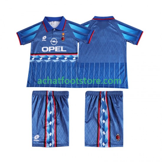 Maillot AC Milan Rétro Extérieur Tenue pour Enfant 1995 1996 Manche Courte