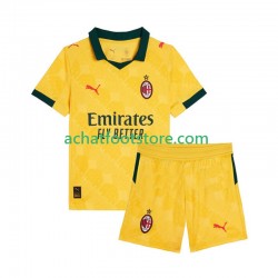Maillot AC Milan 3ème Tenue pour Enfant 2025-2026 Manche Courte Maillot AC Milan 3ème Tenue pour Enfant 2025-2026 Manche Courte