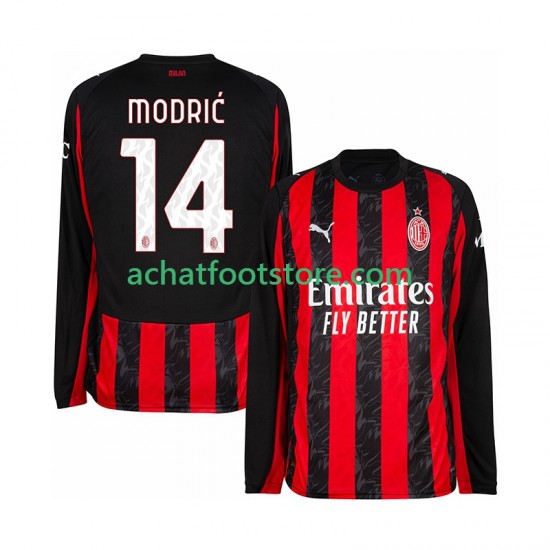Maillot AC Milan Modrić Luca 14 Domicile Tenue pour Homme 2025-2026 Manche Longue