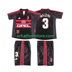 Maillot AC Milan MALDINI 3 Rétro 3ème Tenue pour Enfant 1988 2002 Manche Courte