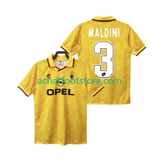 Maillot AC Milan MALDINI 3 Rétro 3ème Tenue pour Homme 1995 1996 Manche Courte