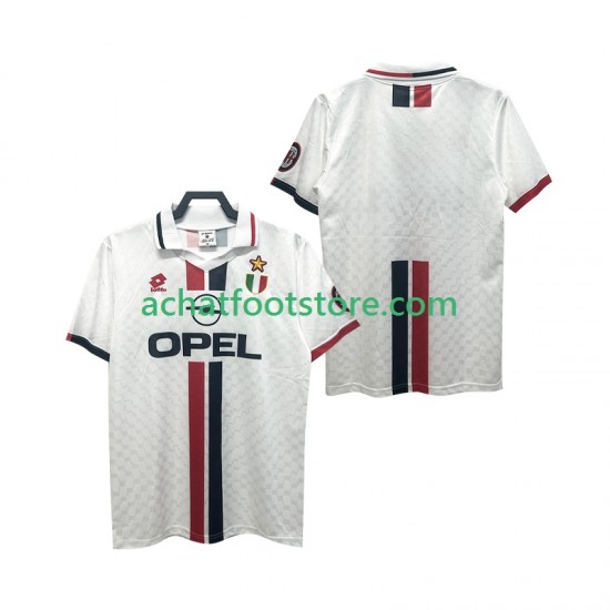 Maillot AC Milan Rétro Extérieur Tenue pour Homme 1996 2004 Manche Courte