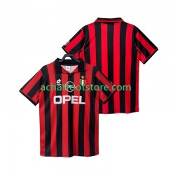Maillot AC Milan Rétro Domicile Tenue pour Homme 1996 2004 Manche Courte
